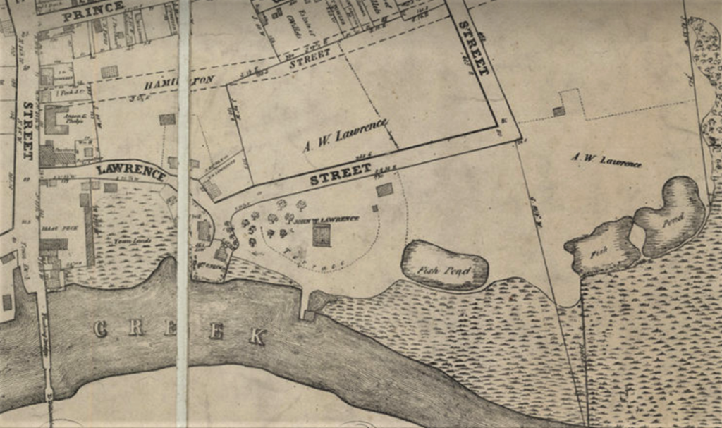 1841 map of Flushing, Queens