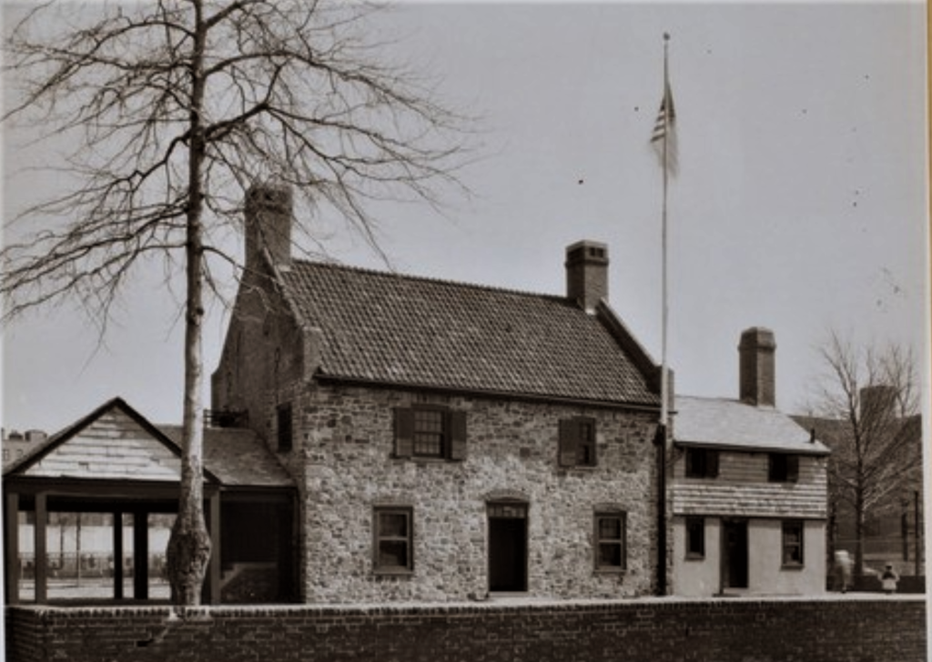 The replica of the Old Stone House, sometime prior to 1965. Brooklyn Historical Society. 