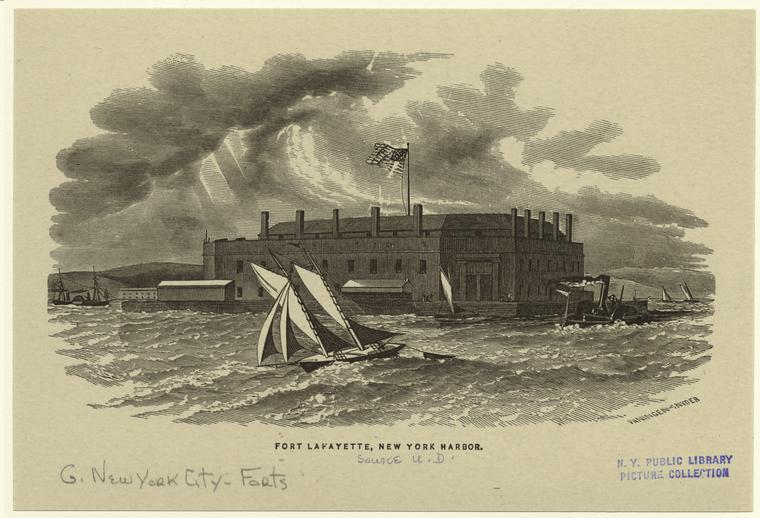 Fort Lafayette, 1869. New York Public Library Digital Collections