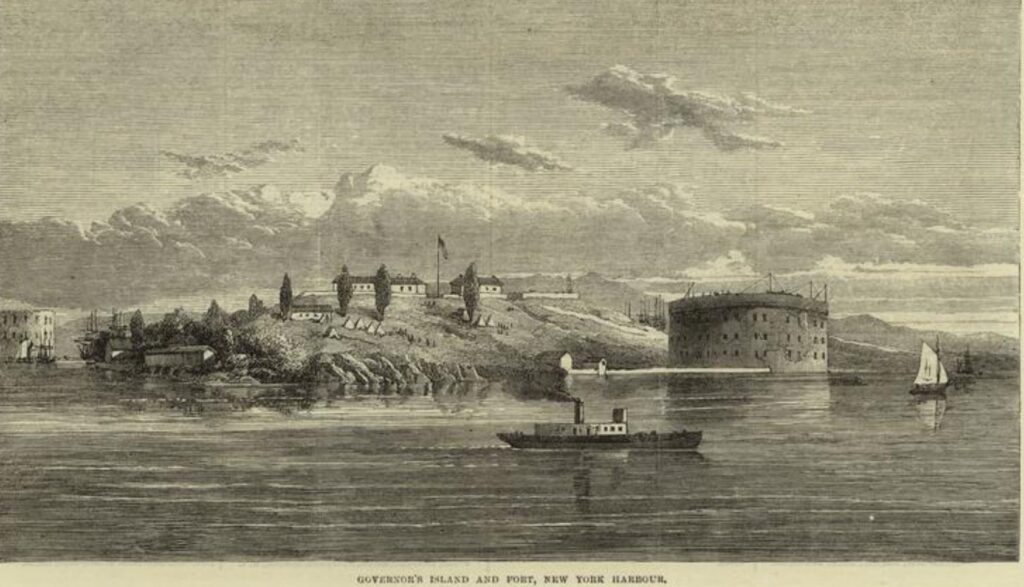 Governors Island, 1865 Castle Williams