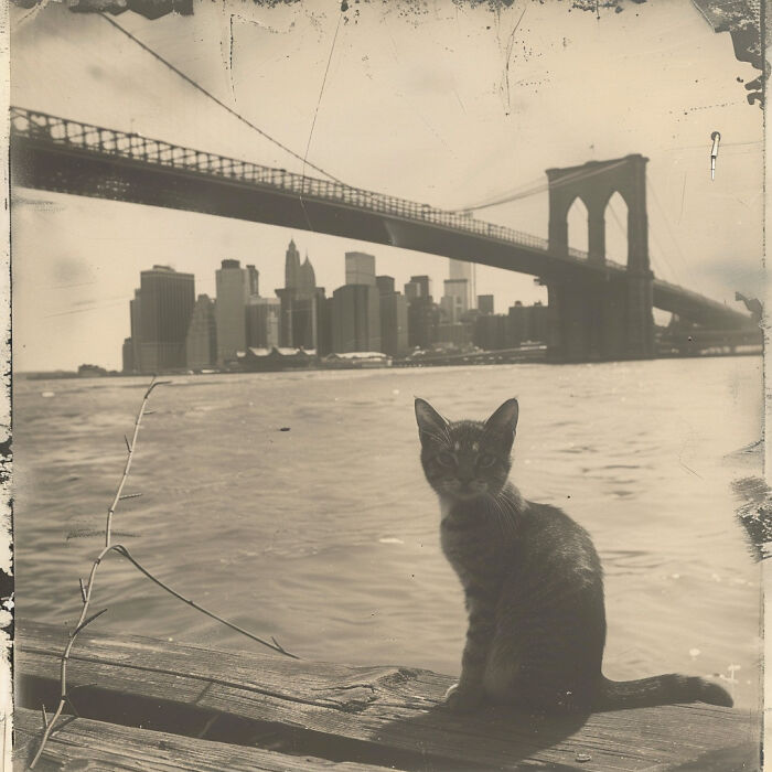 Vintage Cat for Cats About Town Walking Tours 