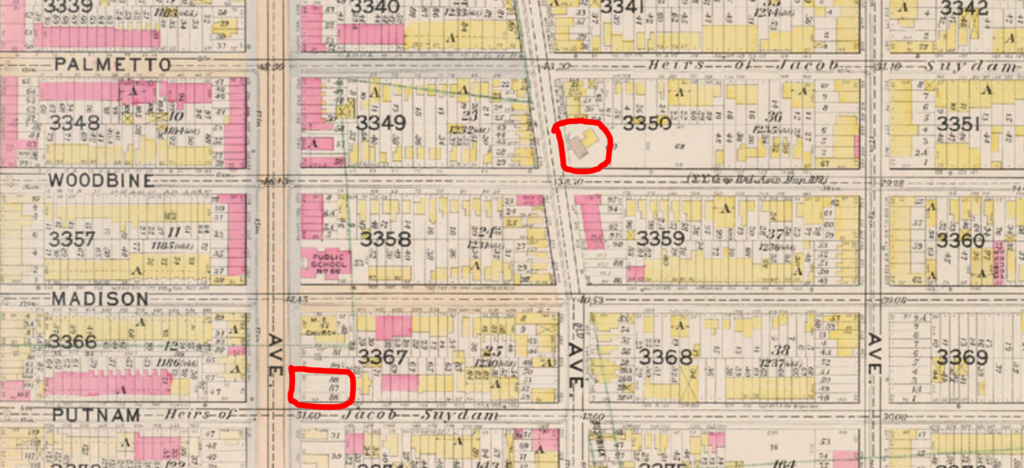 Streets of Bushwick, 1898 map