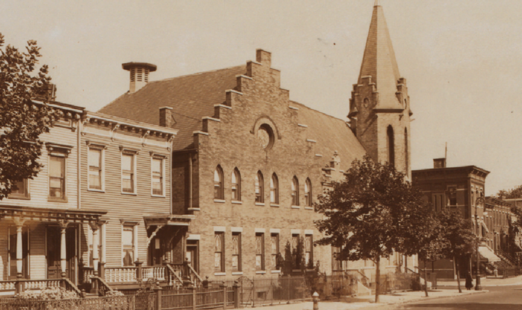 The Second German Dutch Baptist Church--now the Evergreen Baptist Church--in the 1930s. 