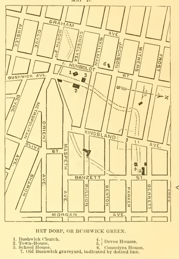 Village of Bushwick, old map